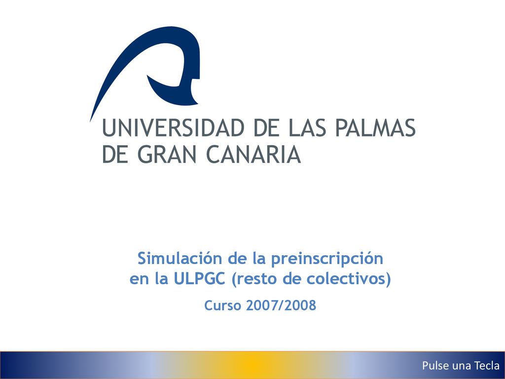 Simulación de la preinscripción en la ULPGC (resto de colectivos)