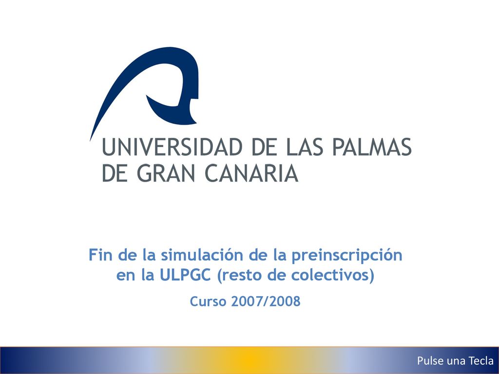 Fin de la simulación de la preinscripción en la ULPGC (resto de colectivos)