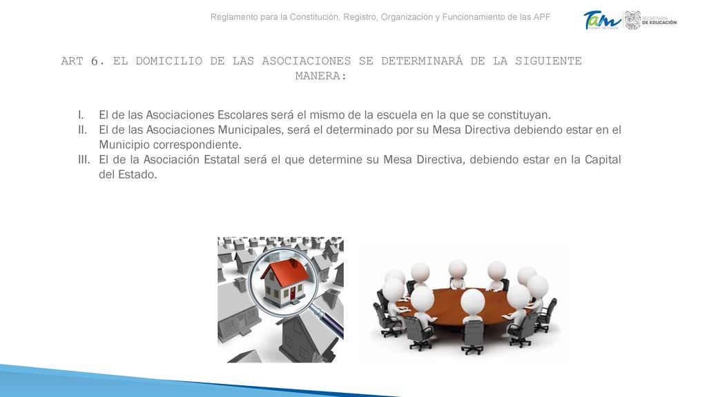 Reglamento para la Constitución, Registro, Organización y Funcionamiento de las APF