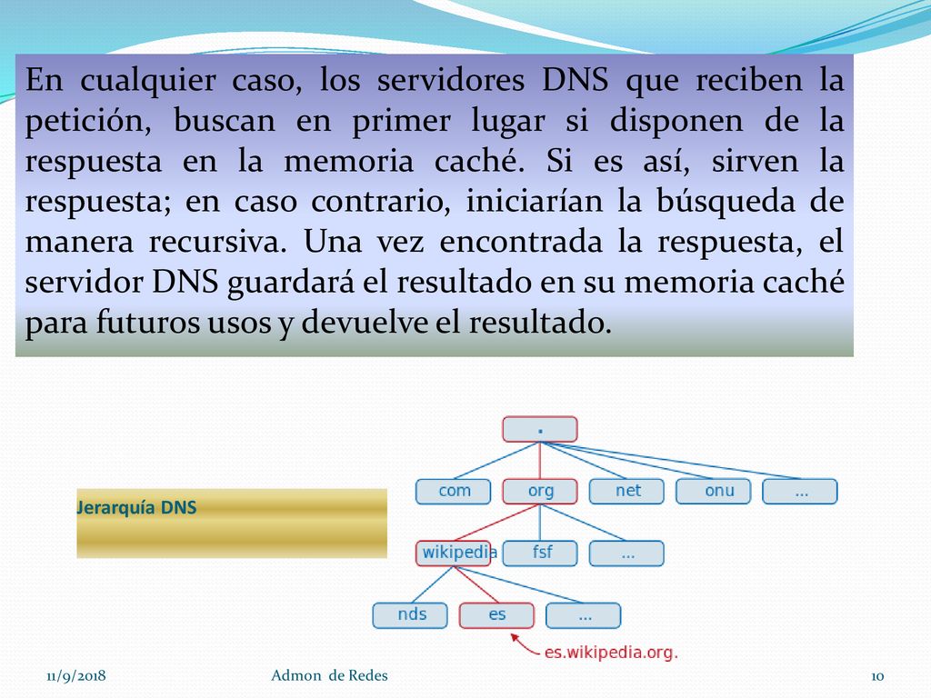 En cualquier caso, los servidores DNS que reciben la petición, buscan en primer lugar si disponen de la respuesta en la memoria caché. Si es así, sirven la respuesta; en caso contrario, iniciarían la búsqueda de manera recursiva. Una vez encontrada la respuesta, el servidor DNS guardará el resultado en su memoria caché para futuros usos y devuelve el resultado.