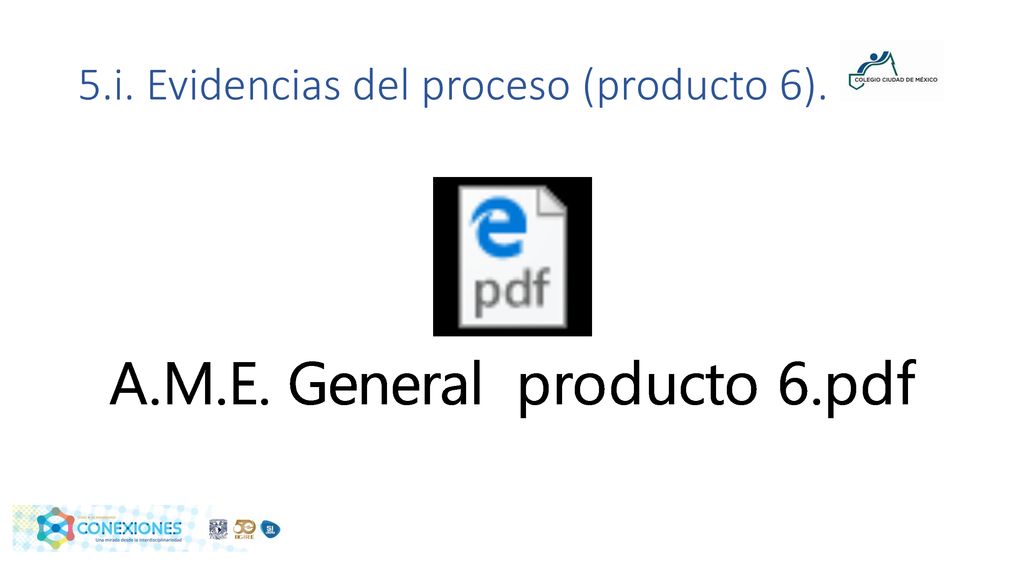 5.i. Evidencias del proceso (producto 6).