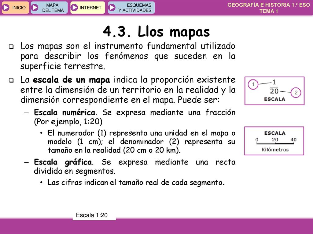 4.3. Llos mapas Los mapas son el instrumento fundamental utilizado para describir los fenómenos que suceden en la superficie terrestre.