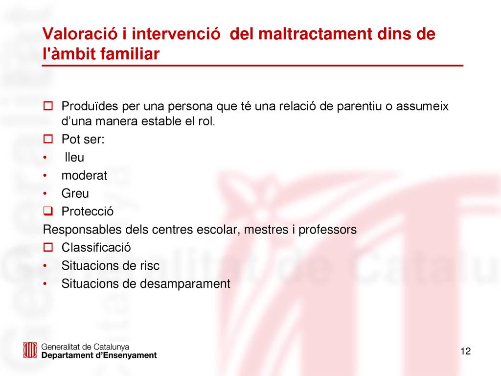 Valoració i intervenció del maltractament dins de l àmbit familiar
