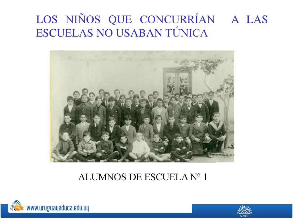 LOS NIÑOS QUE CONCURRÍAN A LAS ESCUELAS NO USABAN TÚNICA