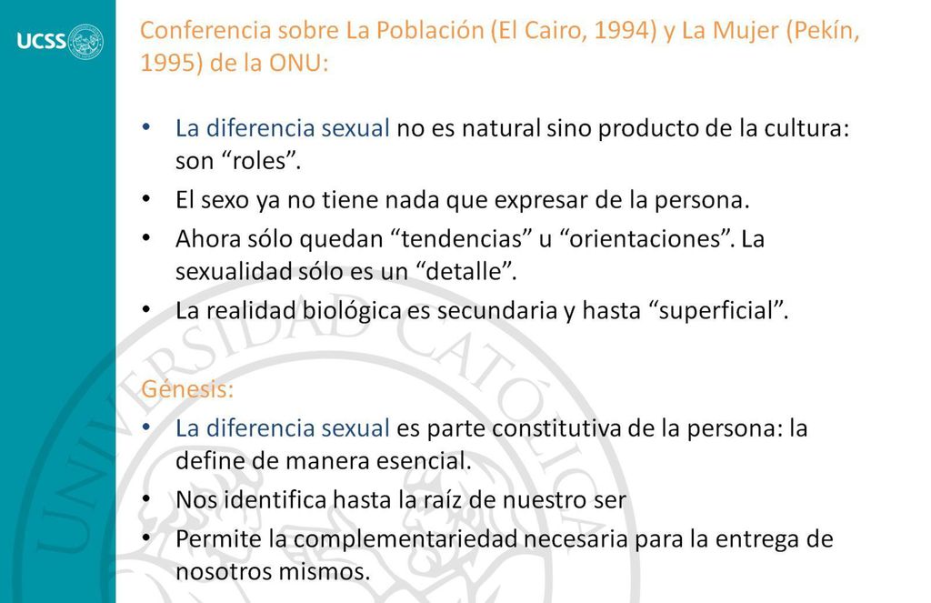 Conferencia sobre La Población (El Cairo, 1994) y La Mujer (Pekín, 1995) de la ONU: