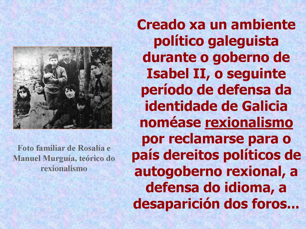 Foto familiar de Rosalía e Manuel Murguía, teórico do rexionalismo