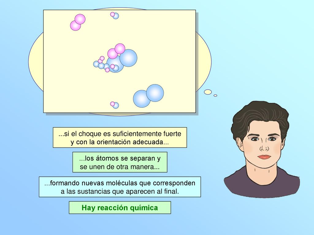 ...los átomos se separan y se unen de otra manera...