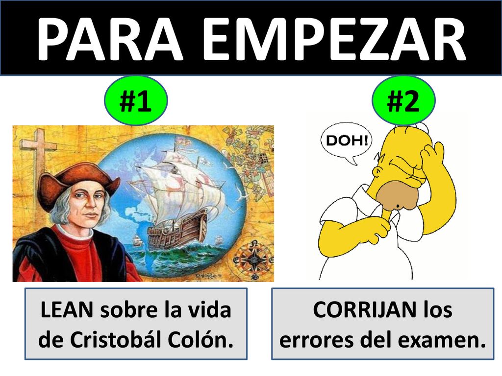 PARA EMPEZAR #1 #2 LEAN sobre la vida de Cristobál Colón.