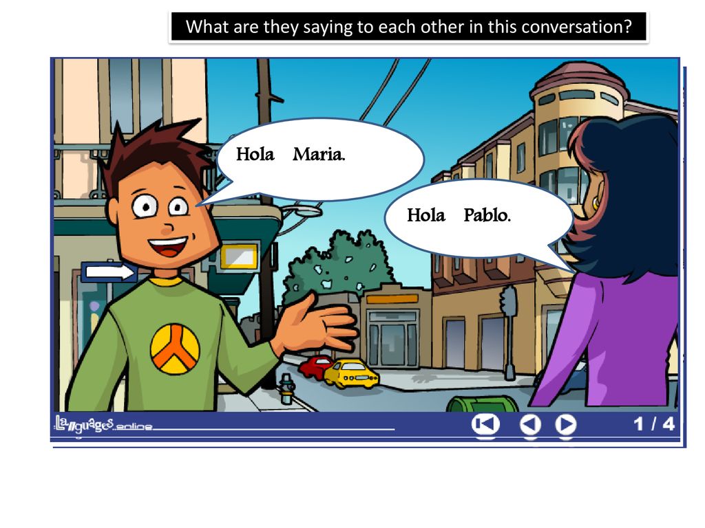 What are they saying to each other in this conversation