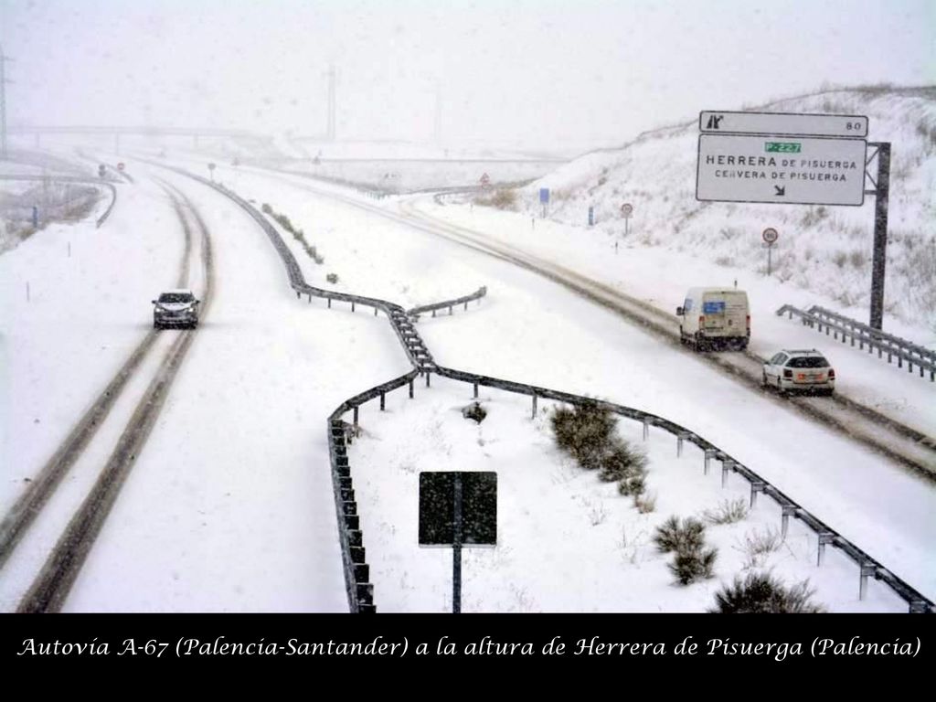 Autovía A-67 (Palencia-Santander) a la altura de Herrera de Pisuerga (Palencia)