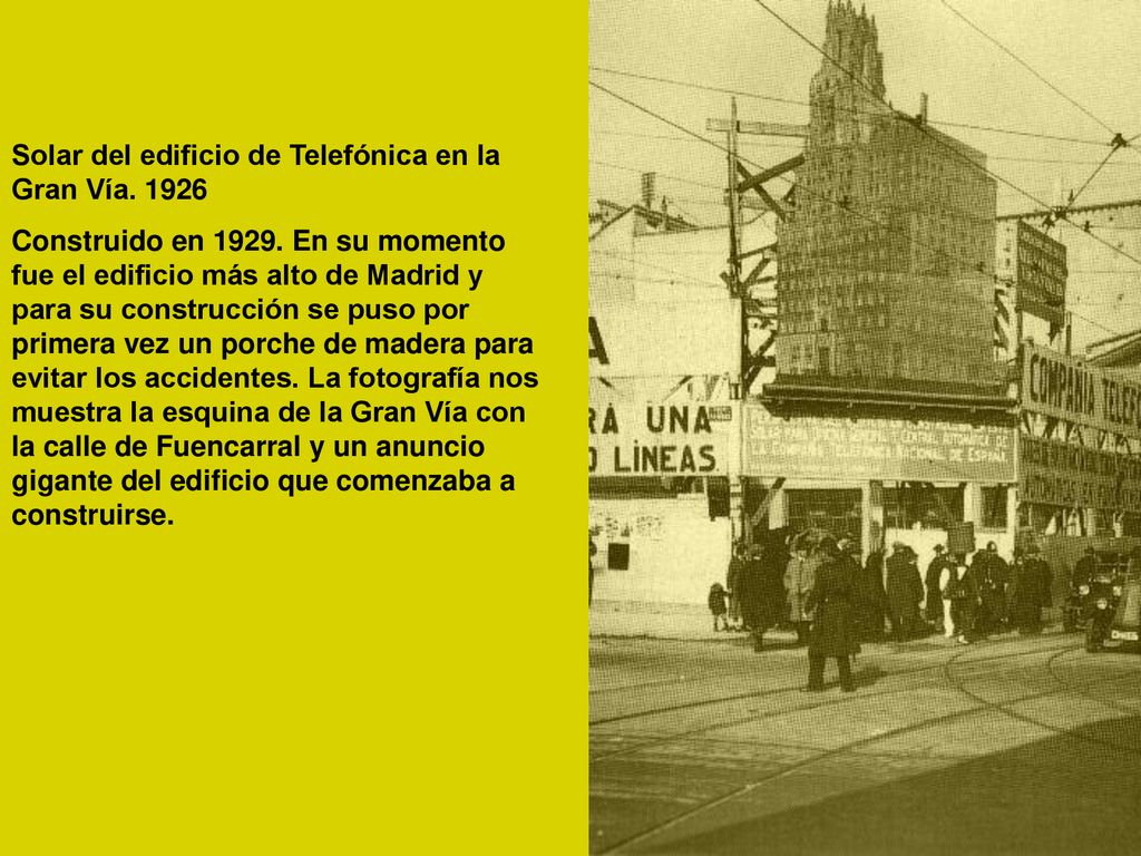 Solar del edificio de Telefónica en la Gran Vía. 1926