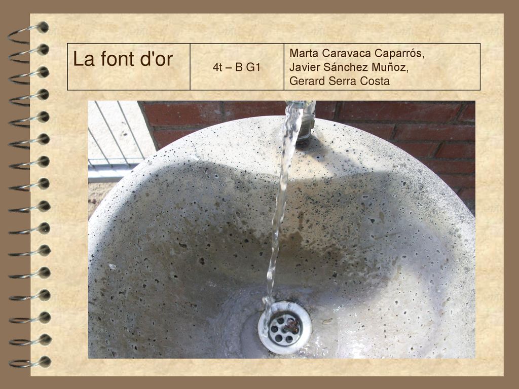 La font d or 4t – B G1 Marta Caravaca Caparrós, Javier Sánchez Muñoz,
