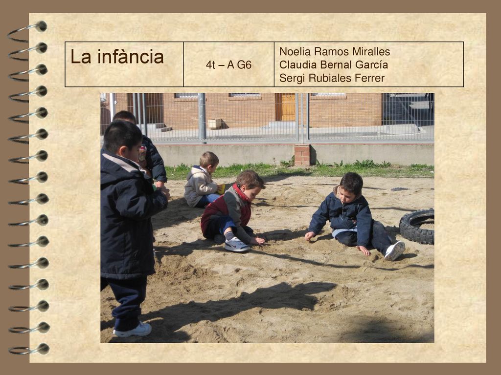 La infància 4t – A G6 Noelia Ramos Miralles Claudia Bernal García