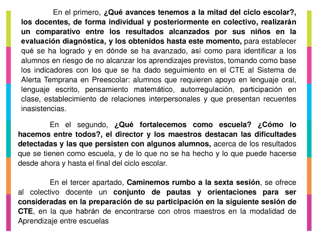 En el primero, ¿Qué avances tenemos a la mitad del ciclo escolar