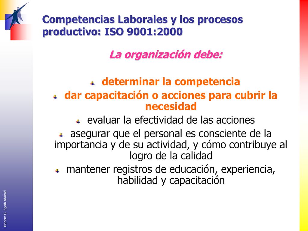 Competencias Laborales y los procesos productivo: ISO 9001:2000