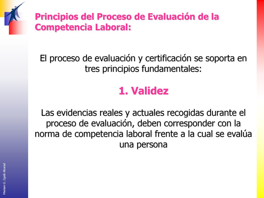 Principios del Proceso de Evaluación de la Competencia Laboral: