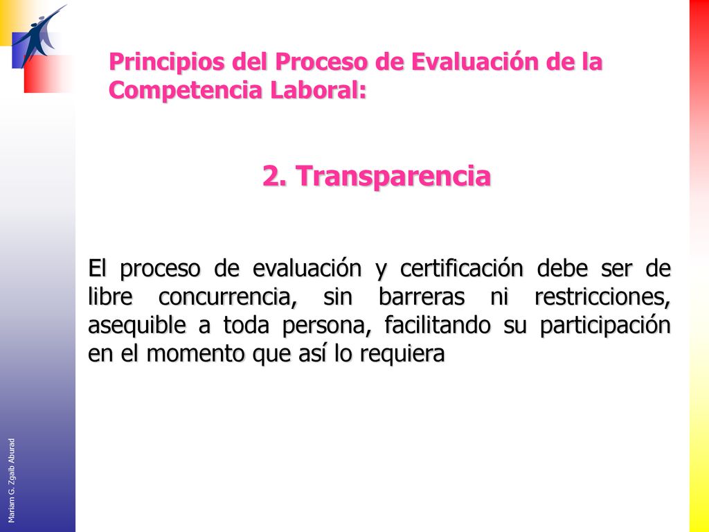 Principios del Proceso de Evaluación de la Competencia Laboral: