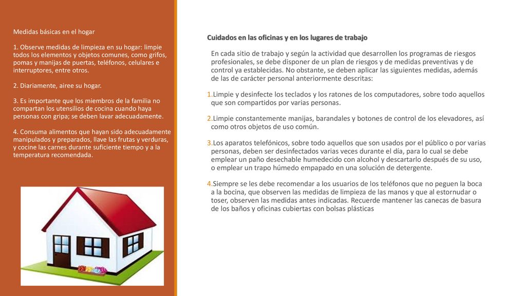 Cuidados en las oficinas y en los lugares de trabajo