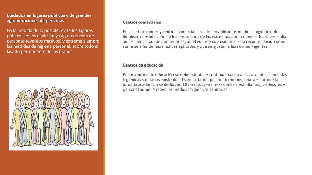 Cuidados en lugares públicos y de grandes aglomeraciones de personas