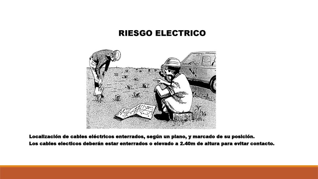 RIESGO ELECTRICO Localización de cables eléctricos enterrados, según un plano, y marcado de su posición.