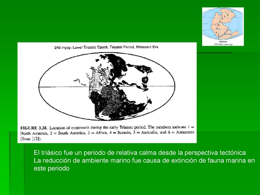 El triásico fue un periodo de relativa calma desde la perspectiva tectónica