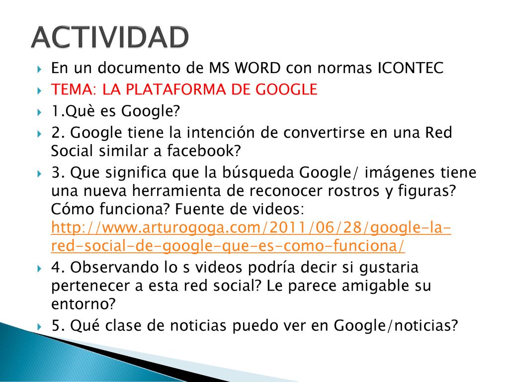 ACTIVIDAD En un documento de MS WORD con normas ICONTEC