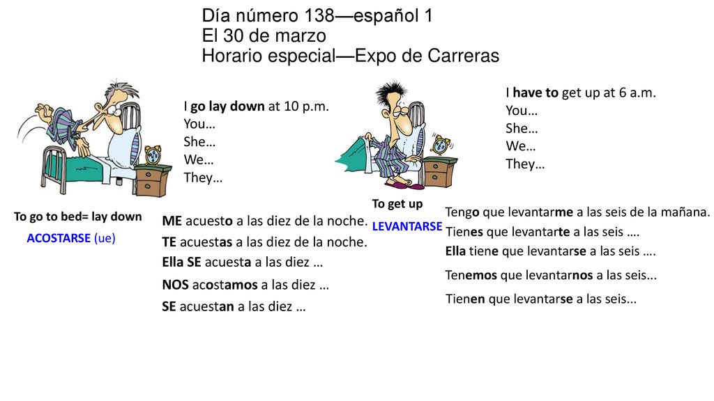 Día número 138—español 1 El 30 de marzo Horario especial—Expo de Carreras