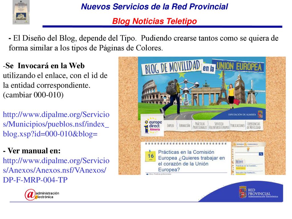 Nuevos Servicios de la Red Provincial Blog Noticias Teletipo