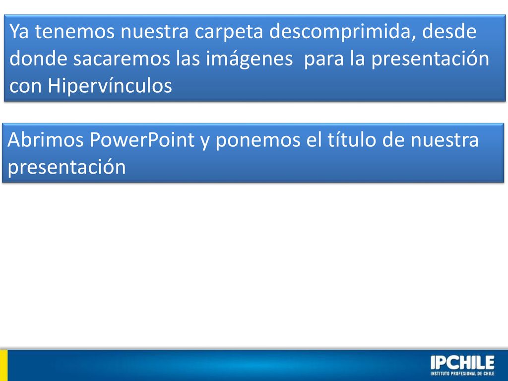 Ya tenemos nuestra carpeta descomprimida, desde donde sacaremos las imágenes para la presentación con Hipervínculos