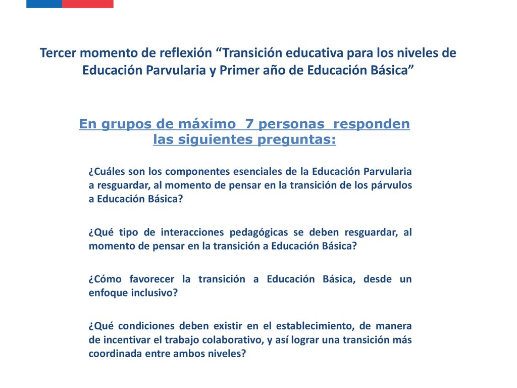 En grupos de máximo 7 personas responden las siguientes preguntas:
