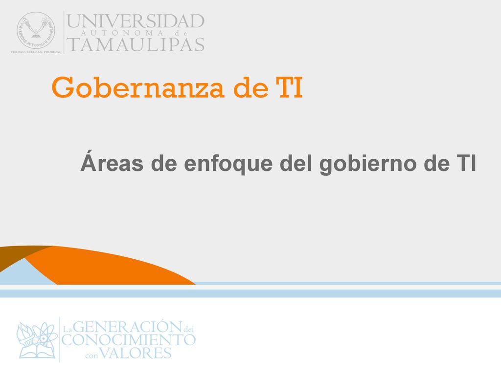 Gobernanza de TI Áreas de enfoque del gobierno de TI