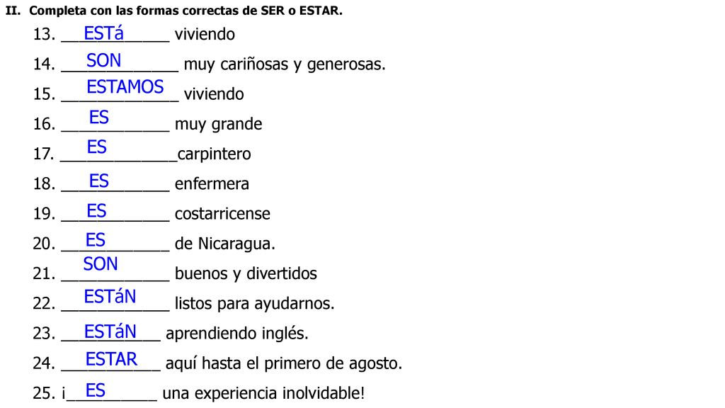 ESTá SON ESTAMOS ES ES ES ES ES SON ESTáN ESTáN ESTAR ES