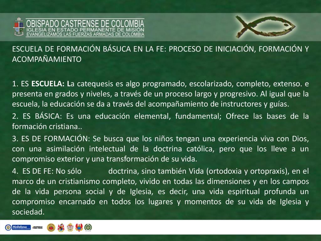 ESCUELA DE FORMACIÓN BÁSUCA EN LA FE: PROCESO DE INICIACIÓN, FORMACIÓN Y ACOMPAÑAMIENTO