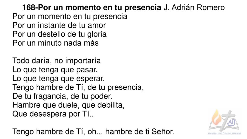 168-Por un momento en tu presencia J. Adrián Romero