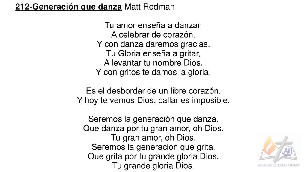 212-Generación que danza Matt Redman Tu amor enseña a danzar,