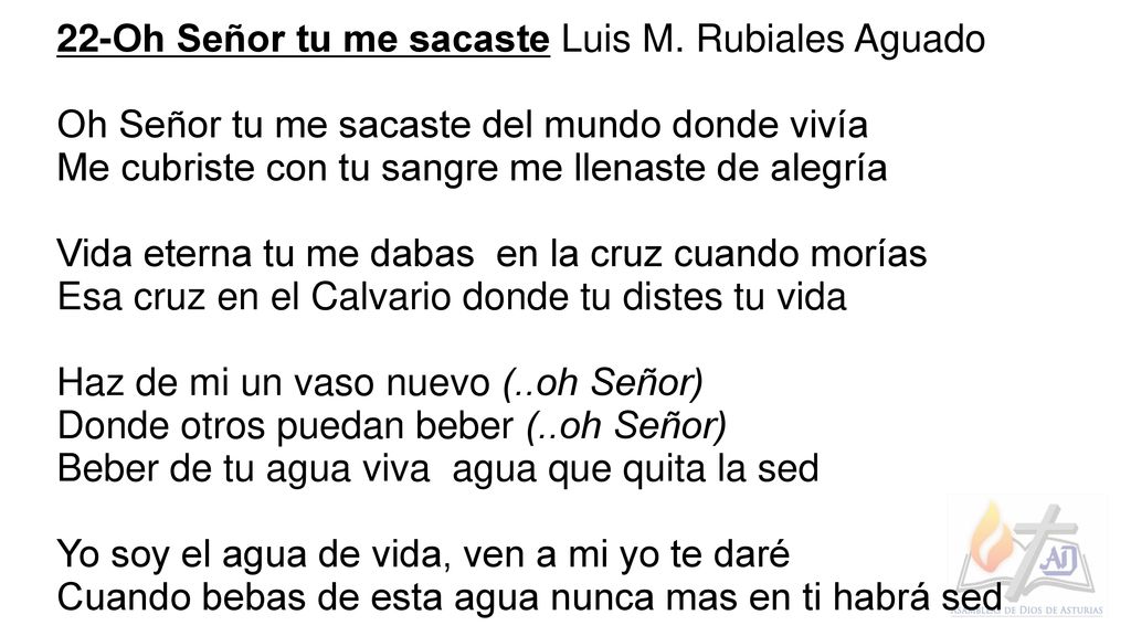 22-Oh Señor tu me sacaste Luis M. Rubiales Aguado