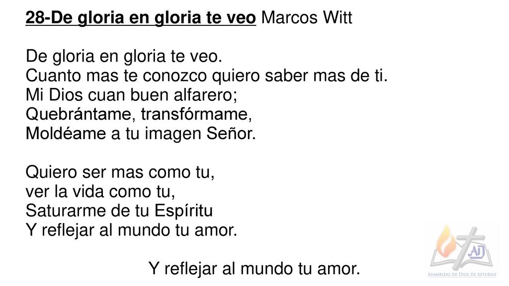 28-De gloria en gloria te veo Marcos Witt