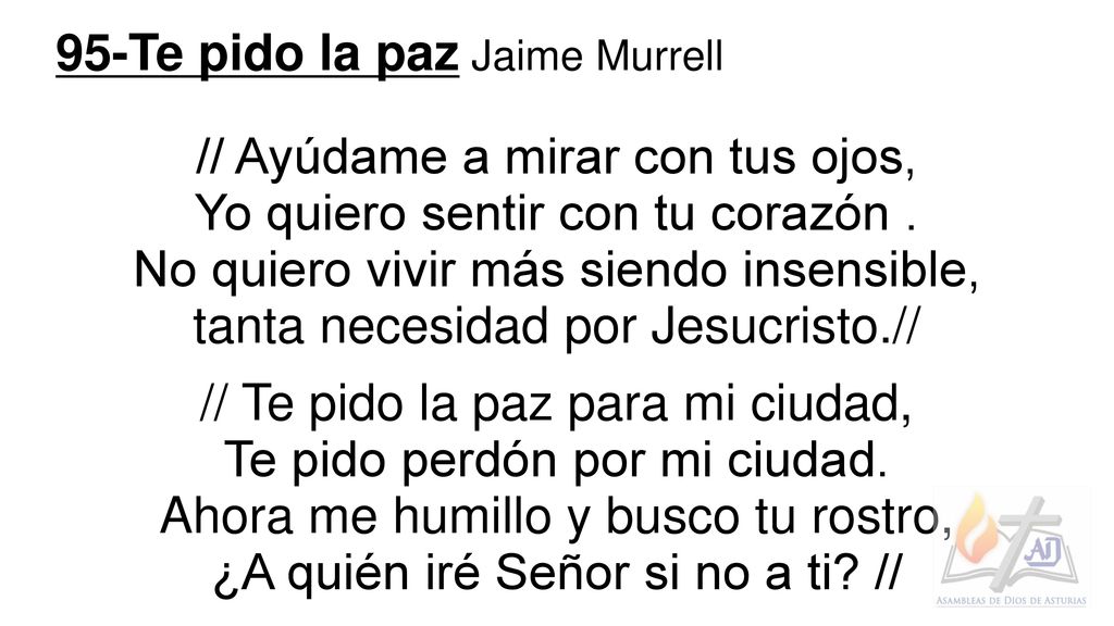 95-Te pido la paz Jaime Murrell // Ayúdame a mirar con tus ojos,