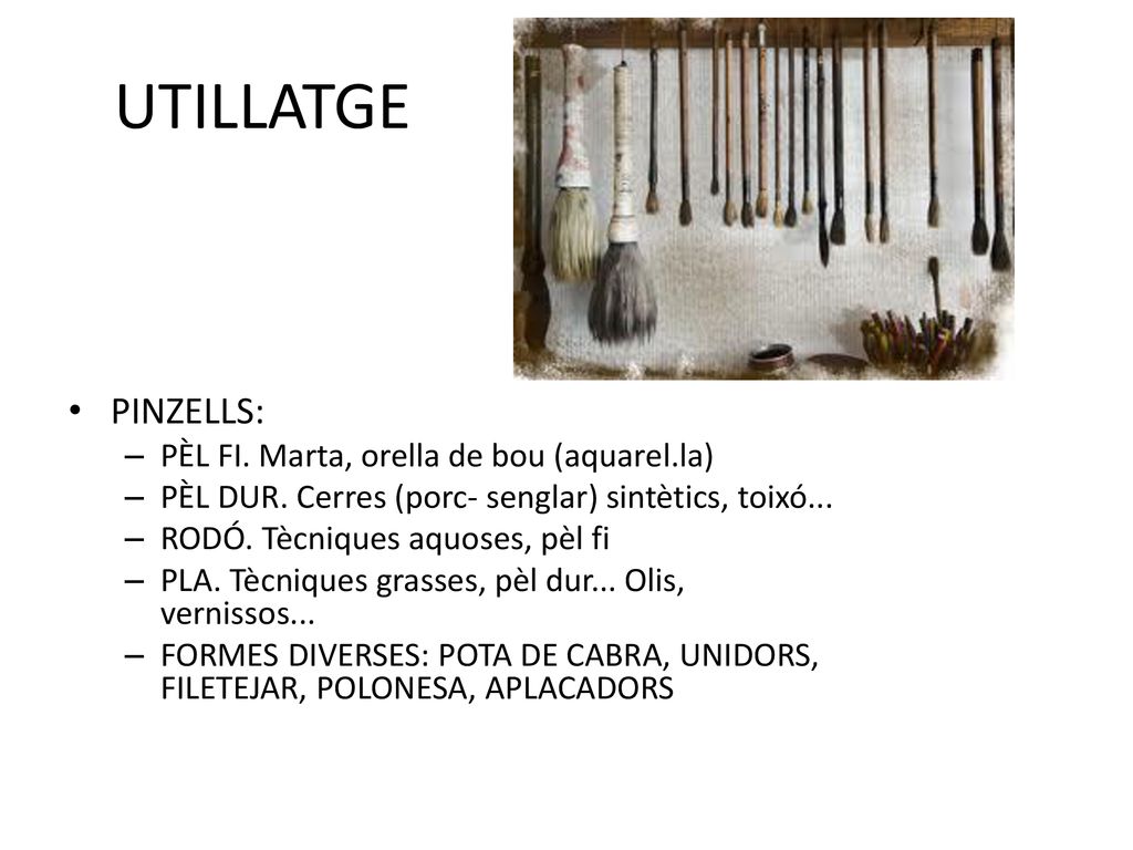 UTILLATGE PINZELLS: PÈL FI. Marta, orella de bou (aquarel.la)