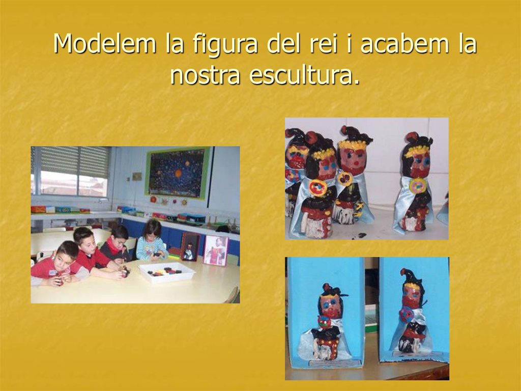 Modelem la figura del rei i acabem la nostra escultura.