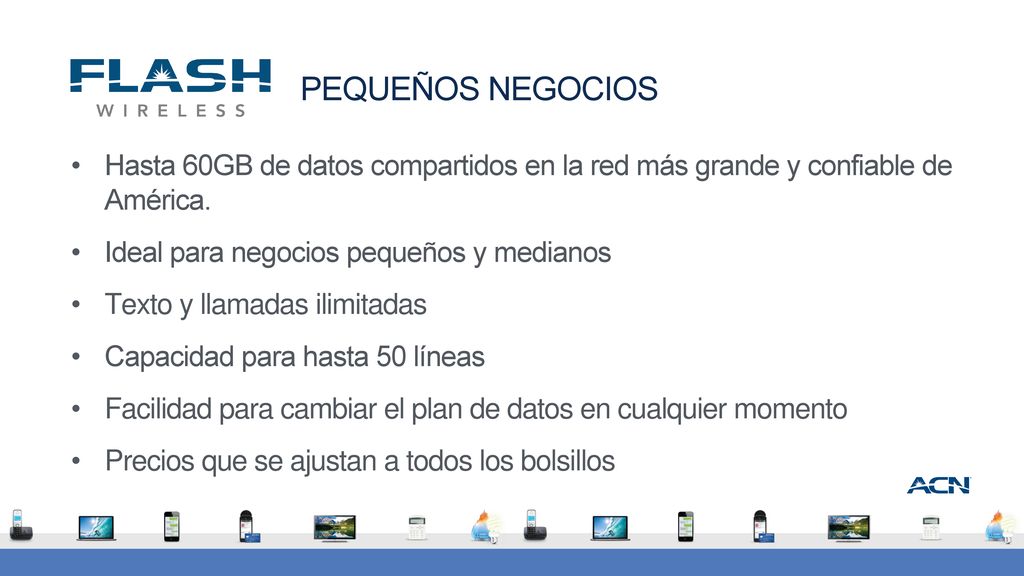 Pequeños Negocios Hasta 60GB de datos compartidos en la red más grande y confiable de América. Ideal para negocios pequeños y medianos.