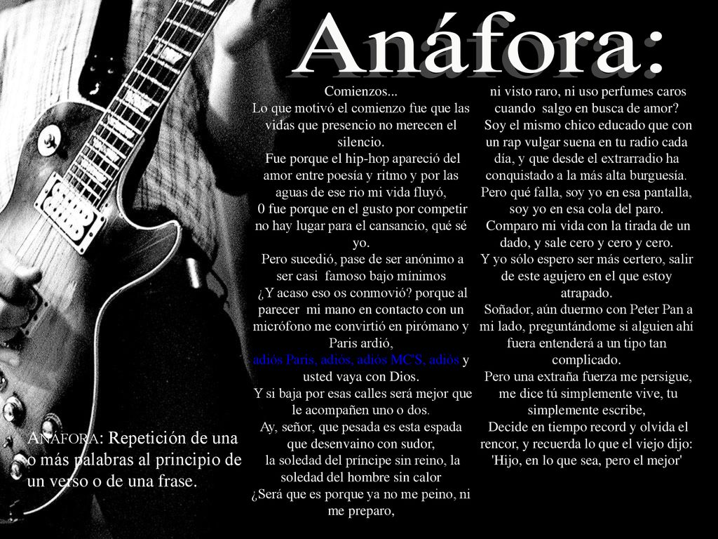 Anáfora: Comienzos... ni visto raro, ni uso perfumes caros cuando salgo en busca de amor