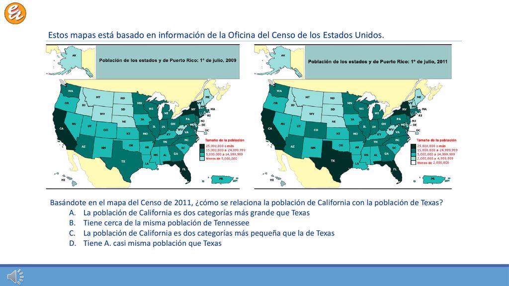 Estos mapas está basado en información de la Oficina del Censo de los Estados Unidos.