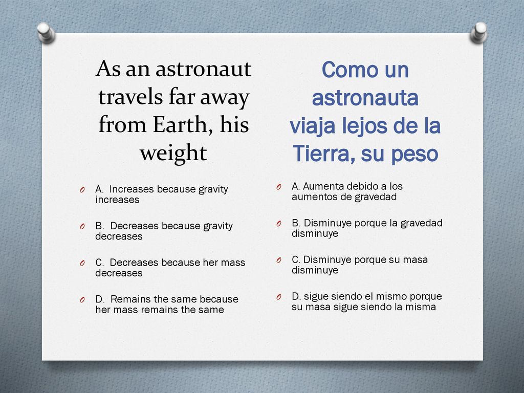 Como un astronauta viaja lejos de la Tierra, su peso