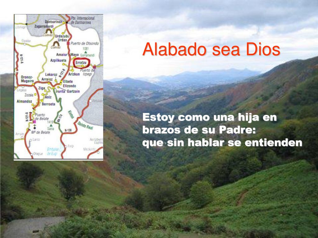 Alabado sea Dios Estoy como una hija en brazos de su Padre: