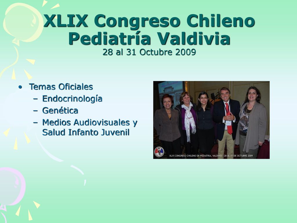 XLIX Congreso Chileno Pediatría Valdivia 28 al 31 Octubre 2009