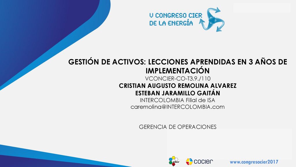 GESTIÓN DE ACTIVOS: LECCIONES APRENDIDAS EN 3 AÑOS DE IMPLEMENTACIÓN