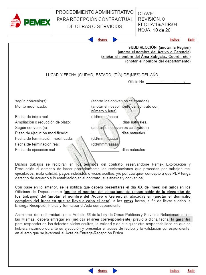 LUGAR Y FECHA (CIUDAD, ESTADO, (DÍA) DE (MES) DEL AÑO.