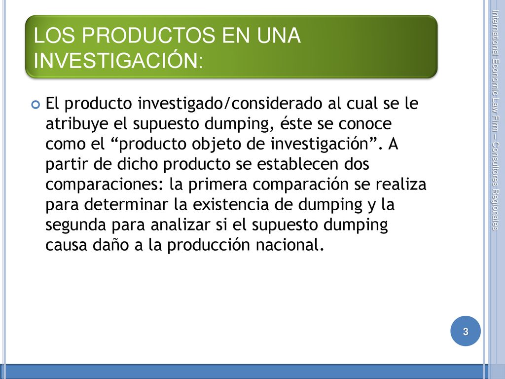 LOS PRODUCTOS EN UNA INVESTIGACIÓN: