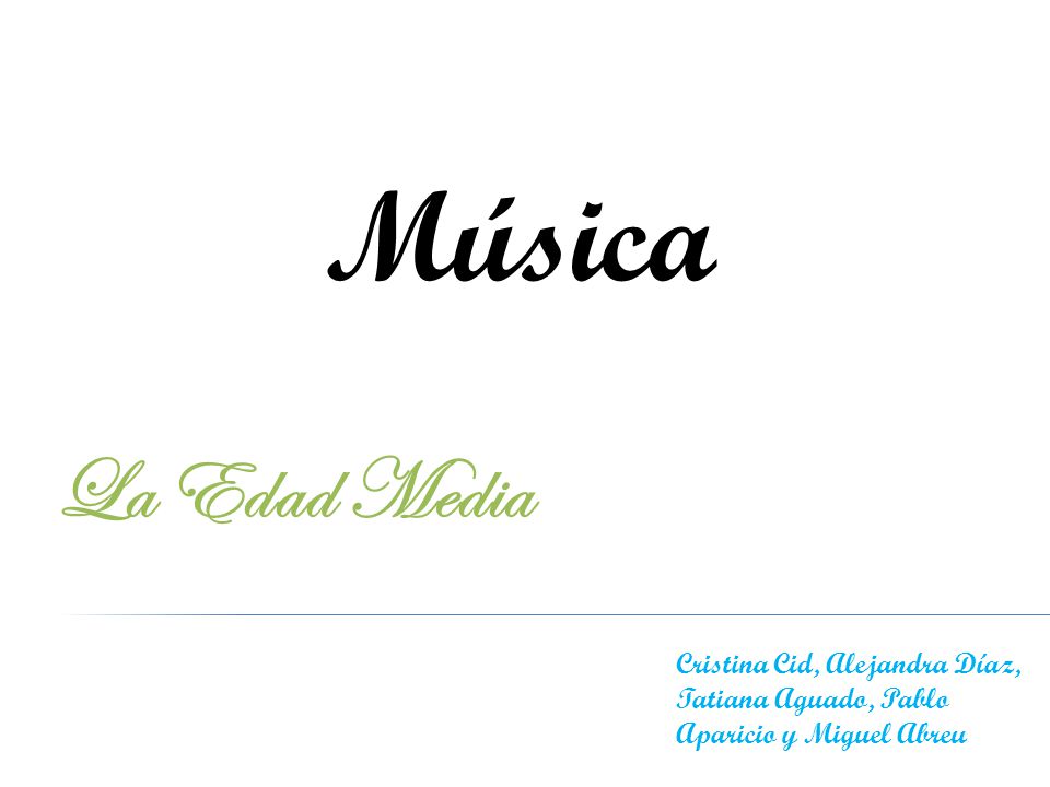Música La Edad Media Cristina Cid, Alejandra Díaz, Tatiana Aguado, Pablo Aparicio y Miguel Abreu